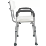 Silla Ducha de Aluminio con Respaldo y Descansabrazos