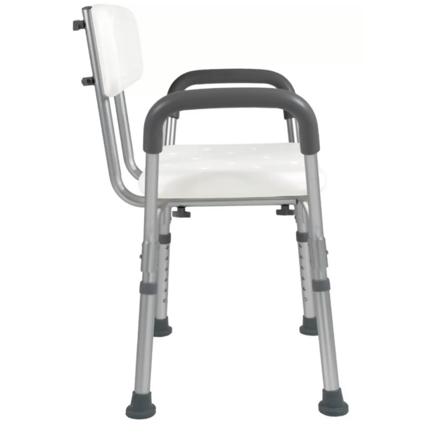 Silla Ducha de Aluminio con Respaldo y Descansabrazos