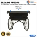 Silla de Ruedas Con Respaldo Plegable y Descansa Pies Desmontable