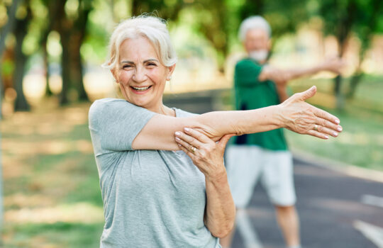 woman senior exercise fitness sport healthy outdoor female active fit mature elderly health training  old retirement caucasian nature adult wellness workout activity