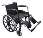 Silla de Ruedas con Elevapiernas Esmaltada con Descansabrazos Abatibles