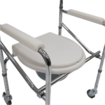 Silla Comodo Cromado con Ruedas