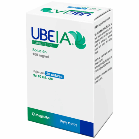 Ubeia Paracetamol 1 g en Solución Oral – 20 Sobres de 10 ml